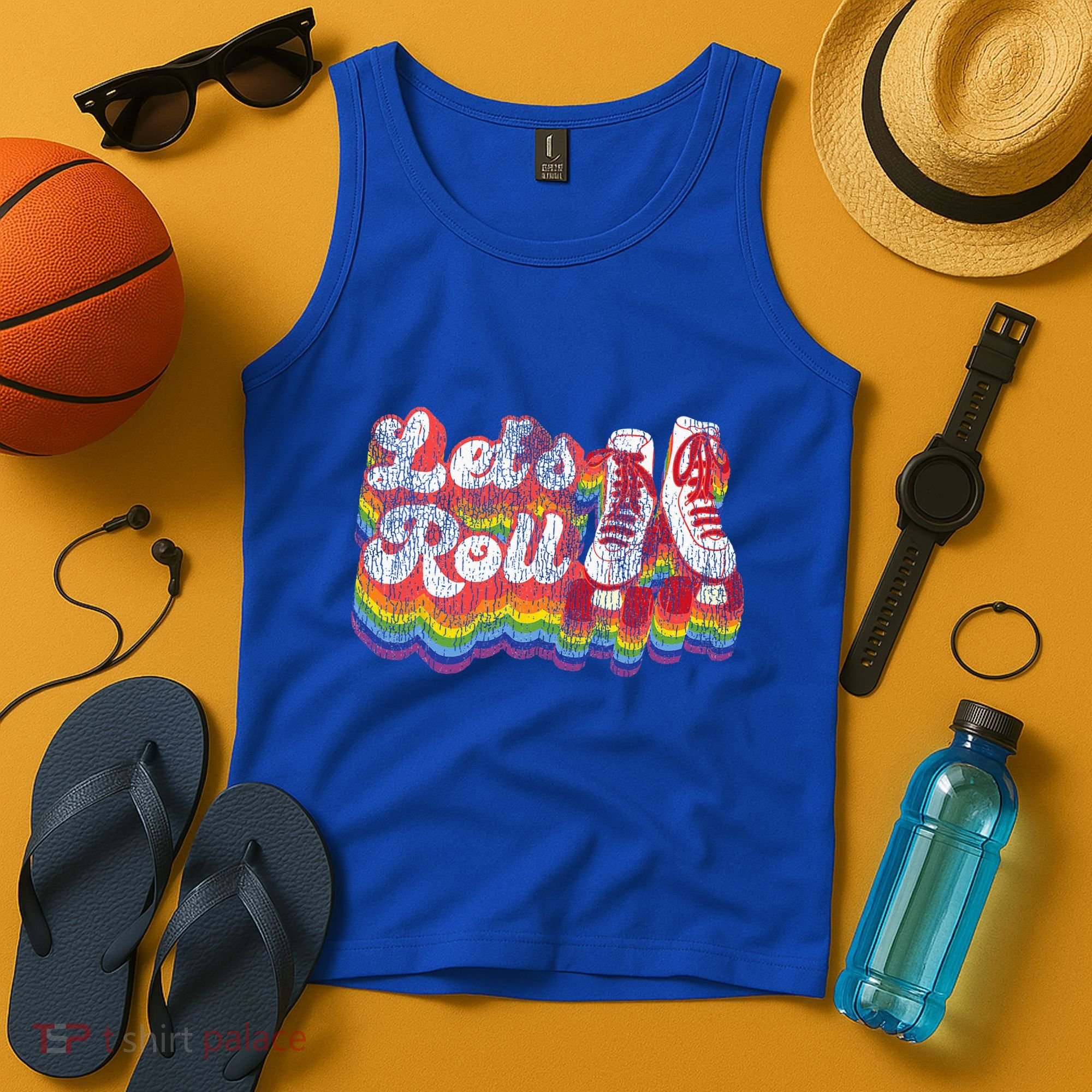 Cool Roller Skating Skate 1970S Retro Tank Top