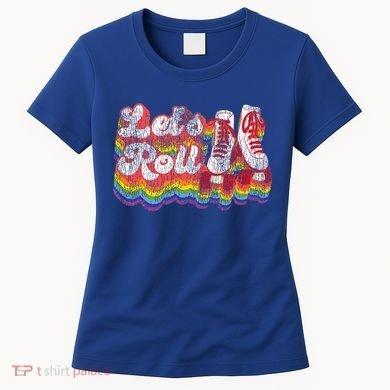 Cool Roller Skating Skate 1970S Retro Women's T-Shirt