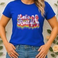 Cool Roller Skating Skate 1970S Retro Women's T-Shirt thumb 2