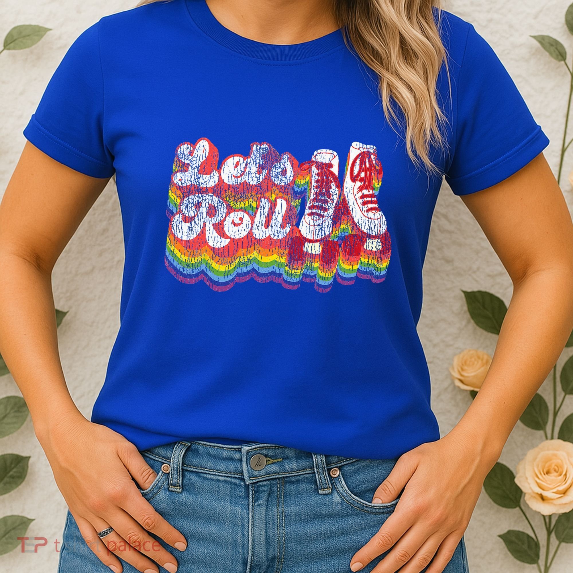 Cool Roller Skating Skate 1970S Retro Women's T-Shirt