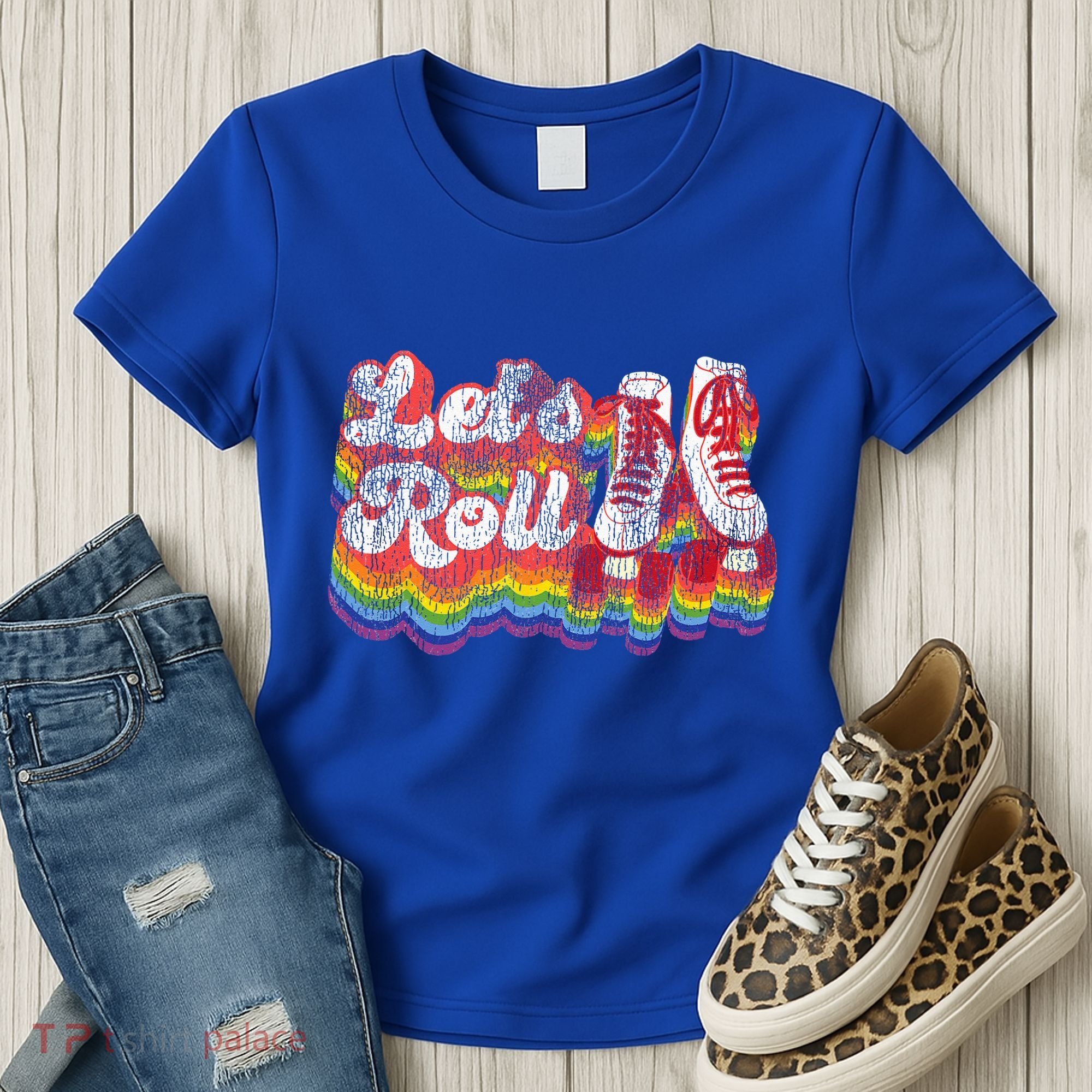 Cool Roller Skating Skate 1970S Retro Women's T-Shirt