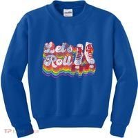 Cool Roller Skating Skate 1970S Retro Kids Sweatshirt thumb 0