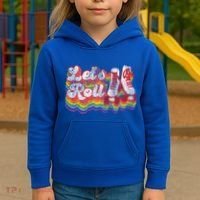 Cool Roller Skating Skate 1970S Retro Kids Hoodie thumb 3