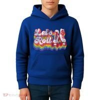 Cool Roller Skating Skate 1970S Retro Kids Hoodie thumb 4