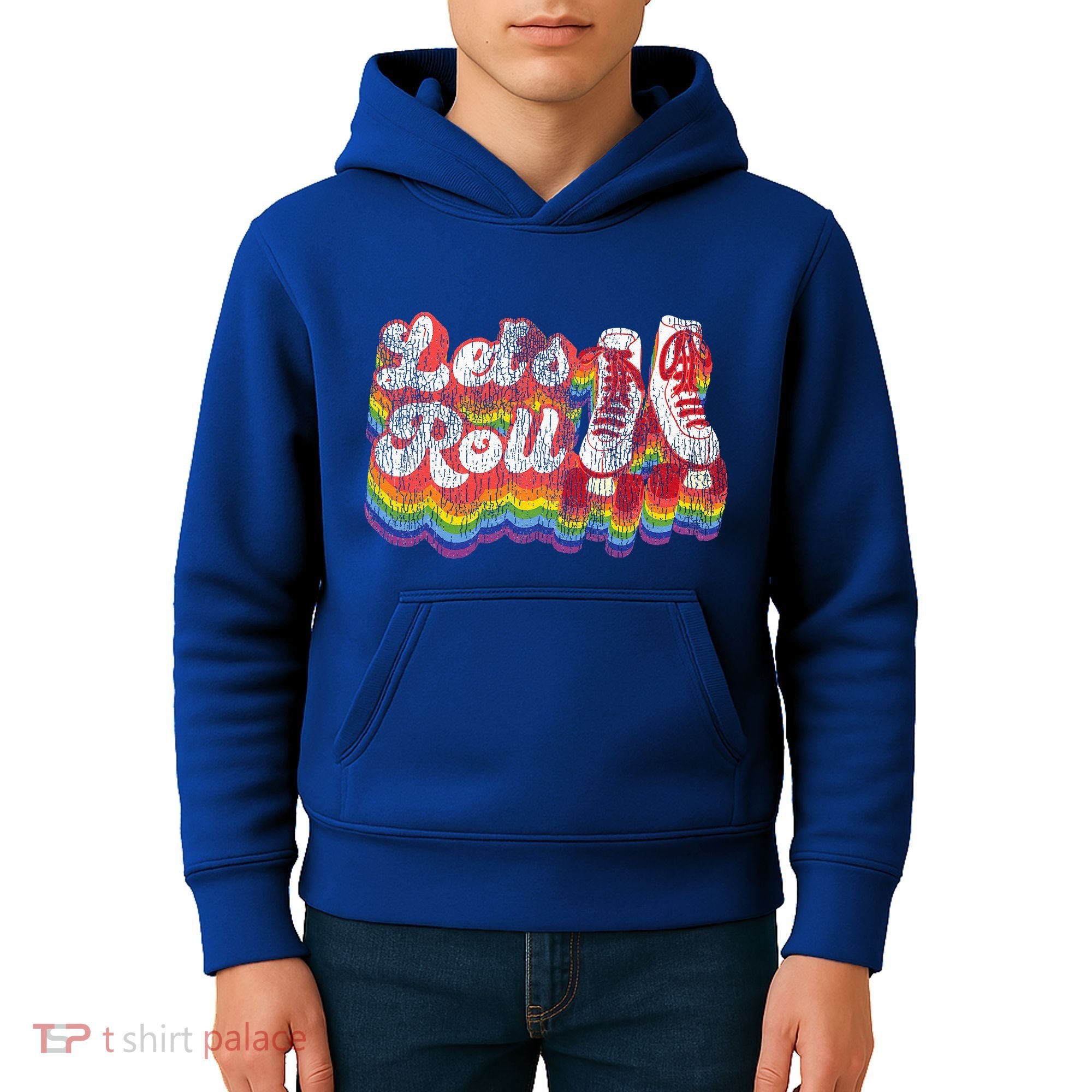Cool Roller Skating Skate 1970S Retro Kids Hoodie