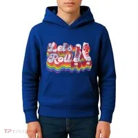 Cool Roller Skating Skate 1970S Retro Kids Hoodie thumb 4