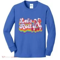 Cool Roller Skating Skate 1970S Retro Kids Long Sleeve Shirt thumb 0