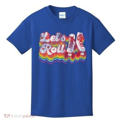Cool Roller Skating Skate 1970S Retro Kids T-Shirt