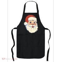 Cute Retro Santa Claus Holiday Apron thumb 0