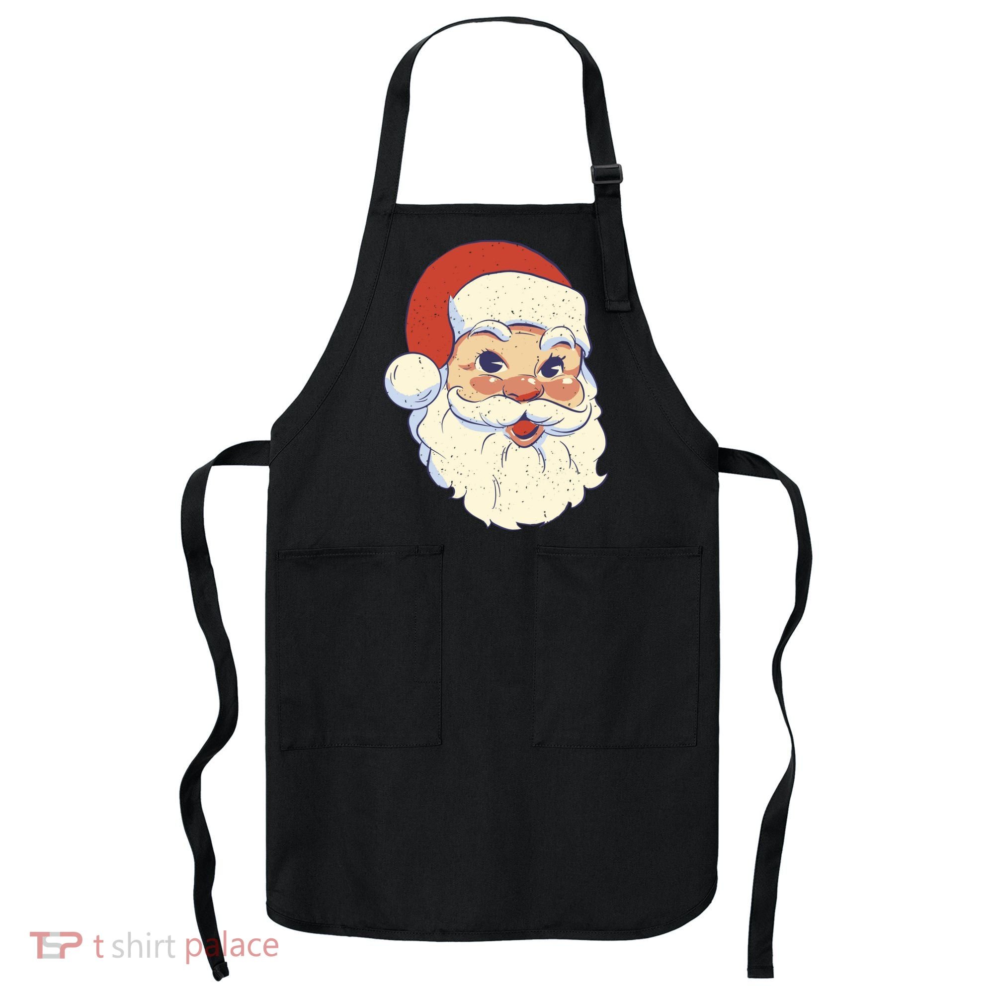 Cute Retro Santa Claus Holiday Apron