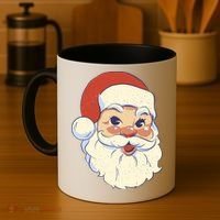 Cute Retro Santa Claus Holiday Coffee Mug thumb 4