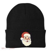 Cute Retro Santa Claus Holiday Beanie thumb 0