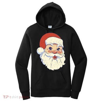 Cute Retro Santa Claus Holiday Women's Hoodie