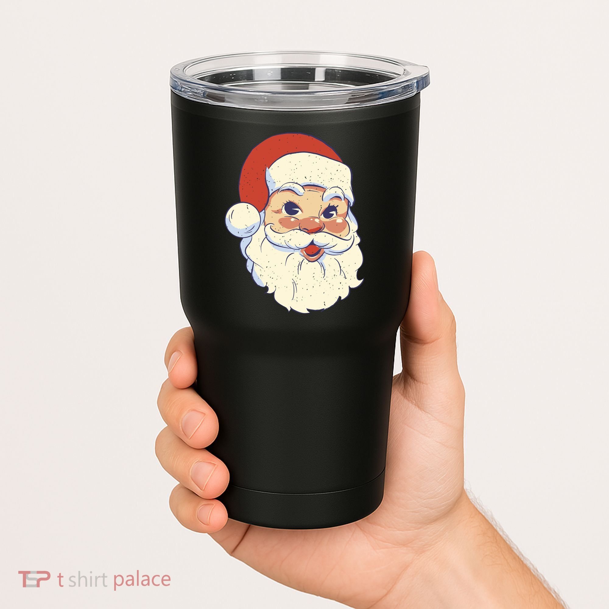 Cute Retro Santa Claus Holiday Tumbler