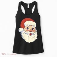 Cute Retro Santa Claus Holiday Women's Tank Top thumb 0