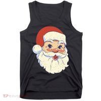 Cute Retro Santa Claus Holiday Tank Top thumb 0