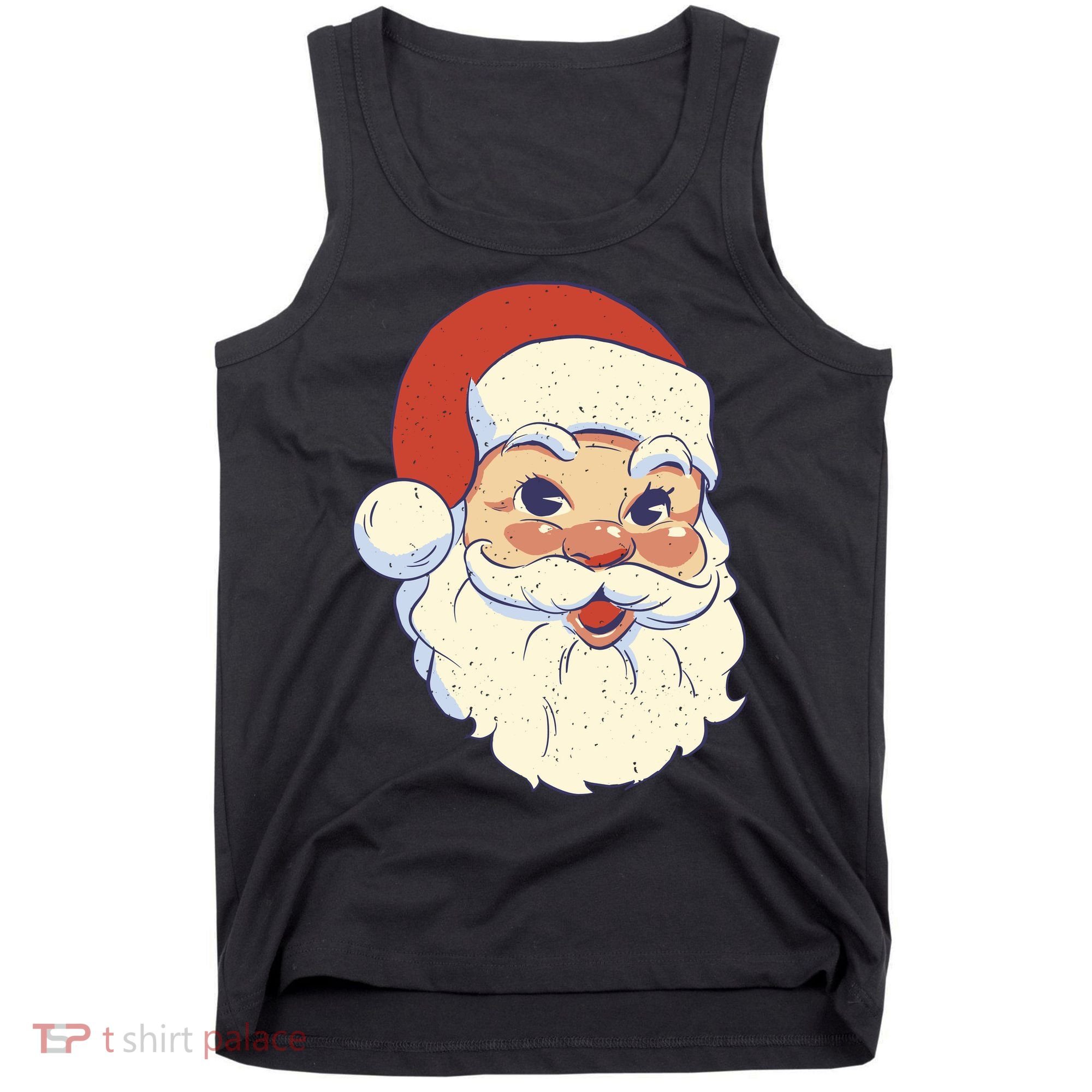 Cute Retro Santa Claus Holiday Tank Top