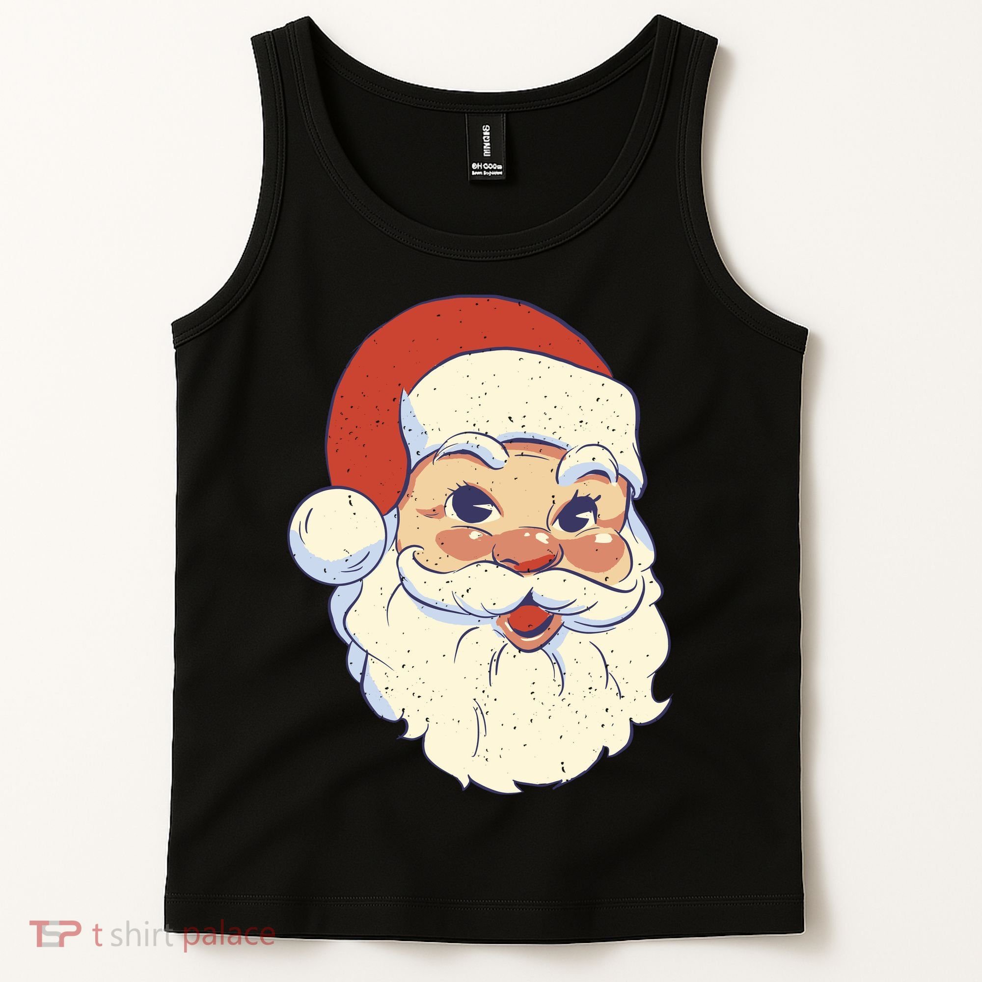 Cute Retro Santa Claus Holiday Tank Top