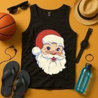 Cute Retro Santa Claus Holiday Tank Top thumb 4