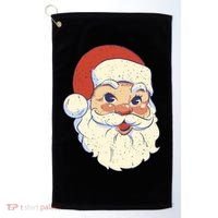 Cute Retro Santa Claus Holiday Golf Towel thumb 0
