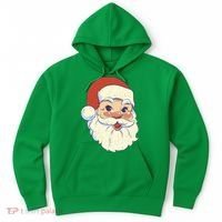 Cute Retro Santa Claus Holiday Hoodie thumb 0