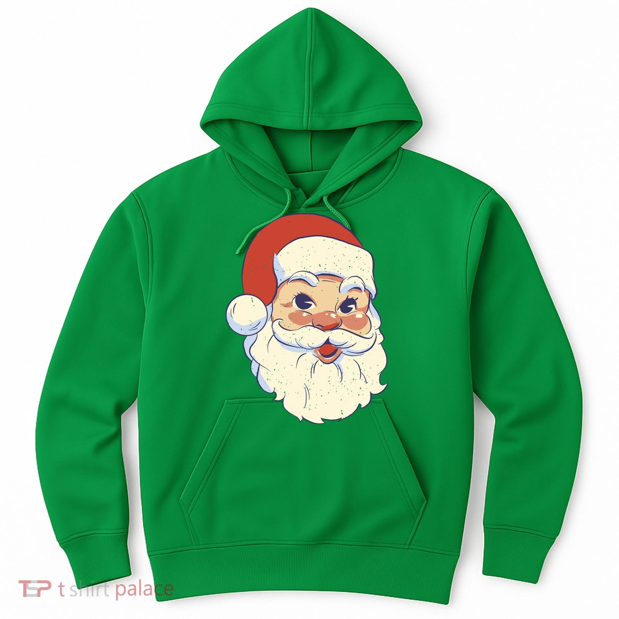 Cute Retro Santa Claus Holiday Hoodie