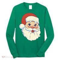 Cute Retro Santa Claus Holiday Long Sleeve Shirt thumb 0