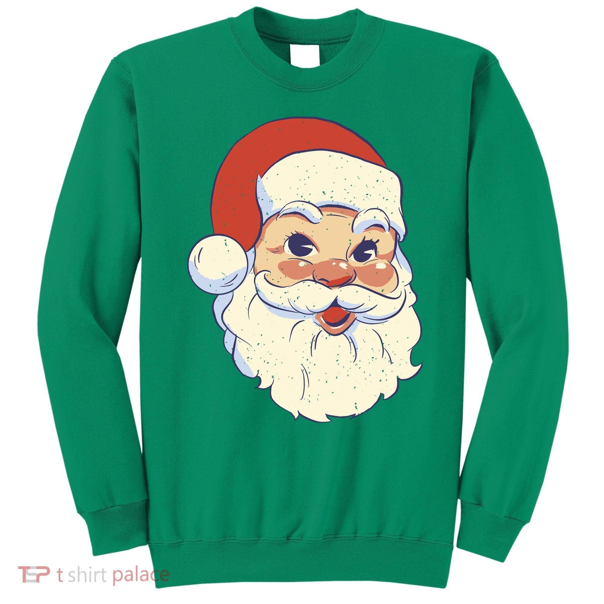 Cute Retro Santa Claus Holiday Sweatshirt