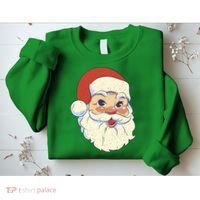 Cute Retro Santa Claus Holiday Sweatshirt thumb 2
