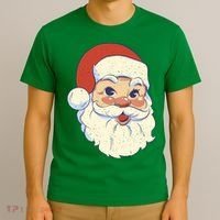 Cute Retro Santa Claus Holiday T-Shirt thumb 3