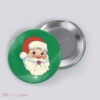 Cute Retro Santa Claus Holiday Button thumb 0