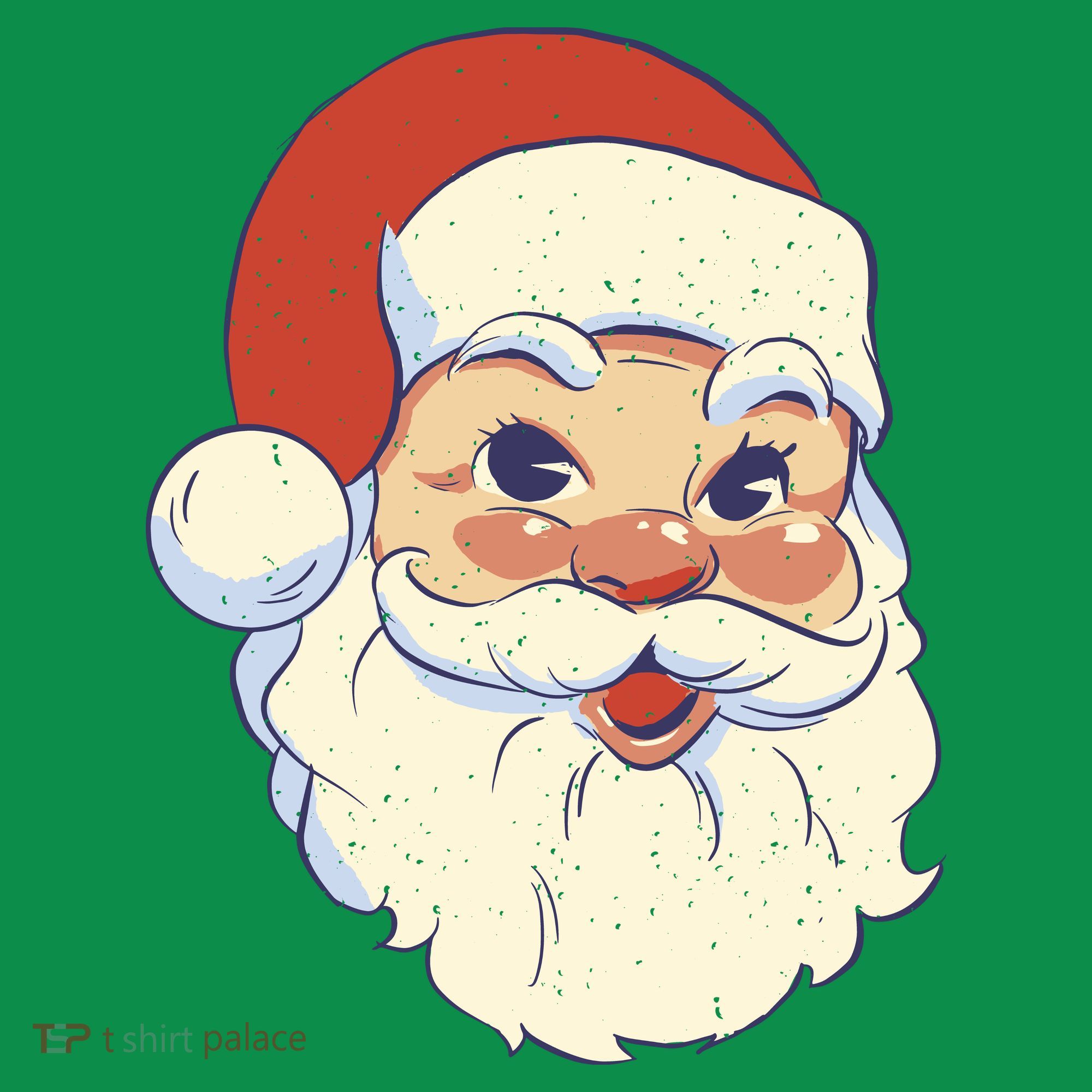 Cute Retro Santa Claus Holiday Coaster
