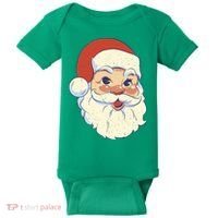 Cute Retro Santa Claus Holiday Baby Bodysuit thumb 0