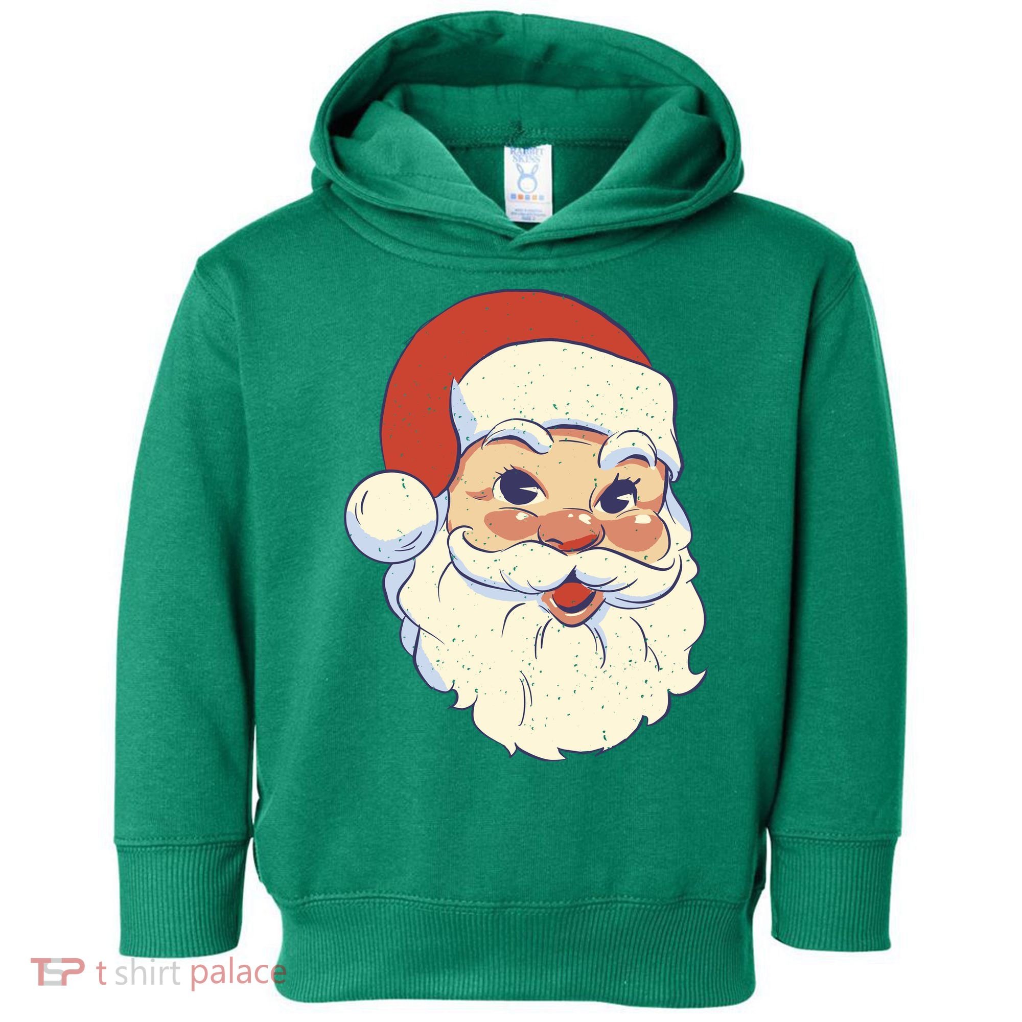 Cute Retro Santa Claus Holiday Toddler Hoodie