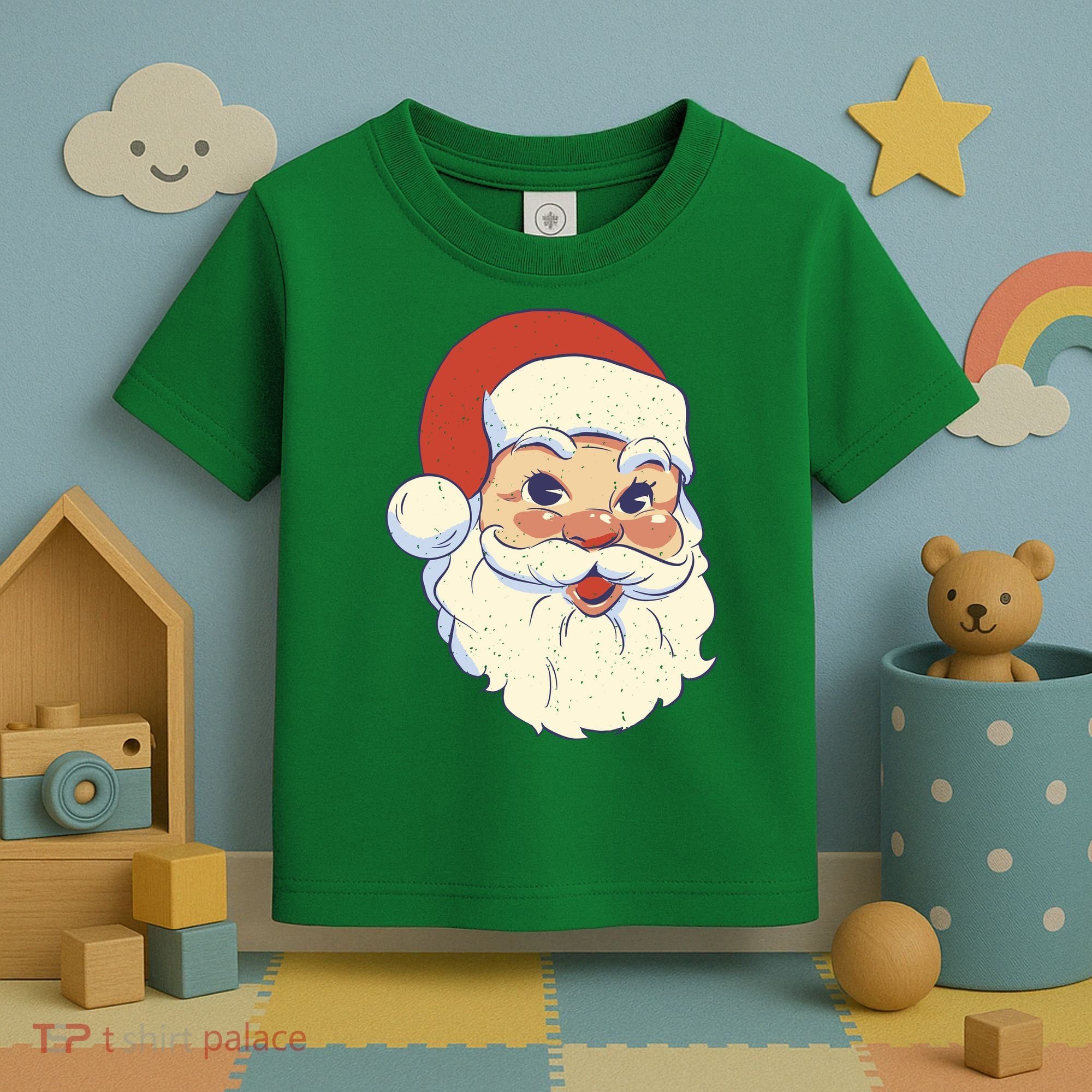 Cute Retro Santa Claus Holiday Toddler T-Shirt