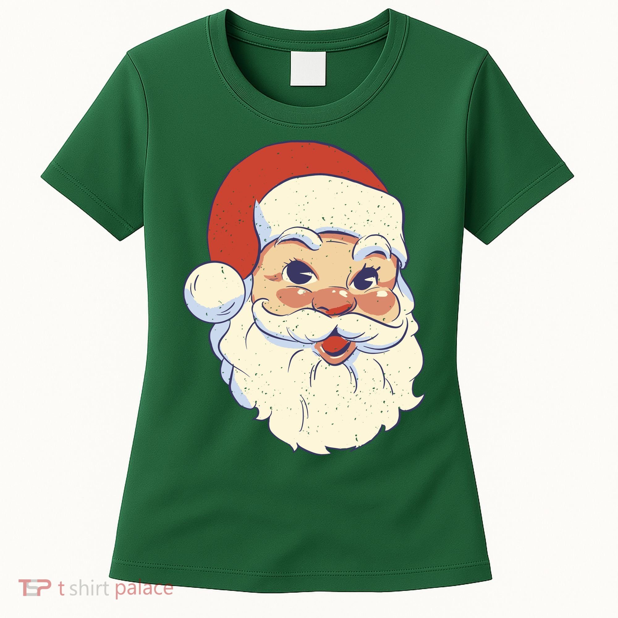 Cute Retro Santa Claus Holiday Women's T-Shirt
