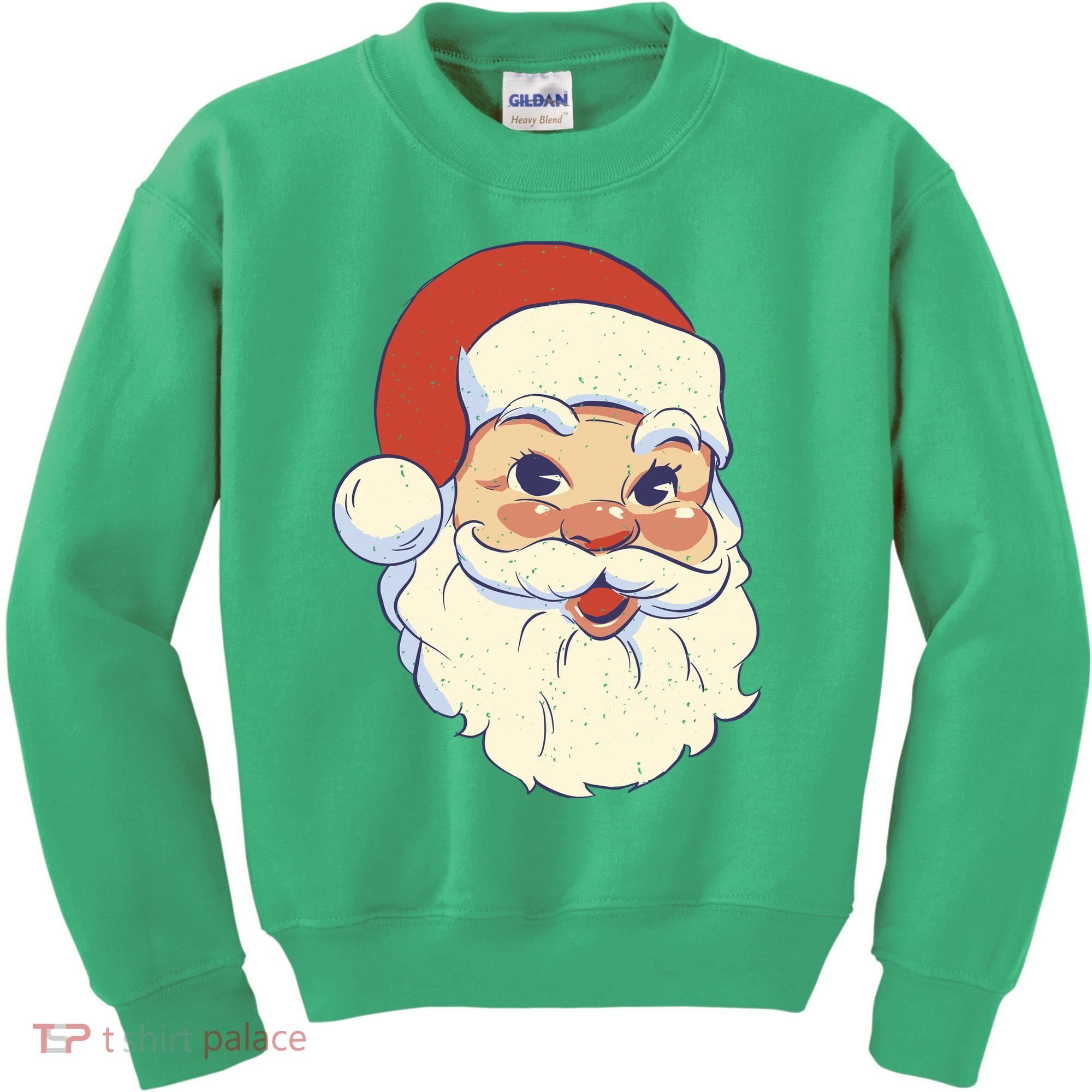 Cute Retro Santa Claus Holiday Kids Sweatshirt