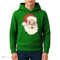 Cute Retro Santa Claus Holiday Kids Hoodie thumb 4