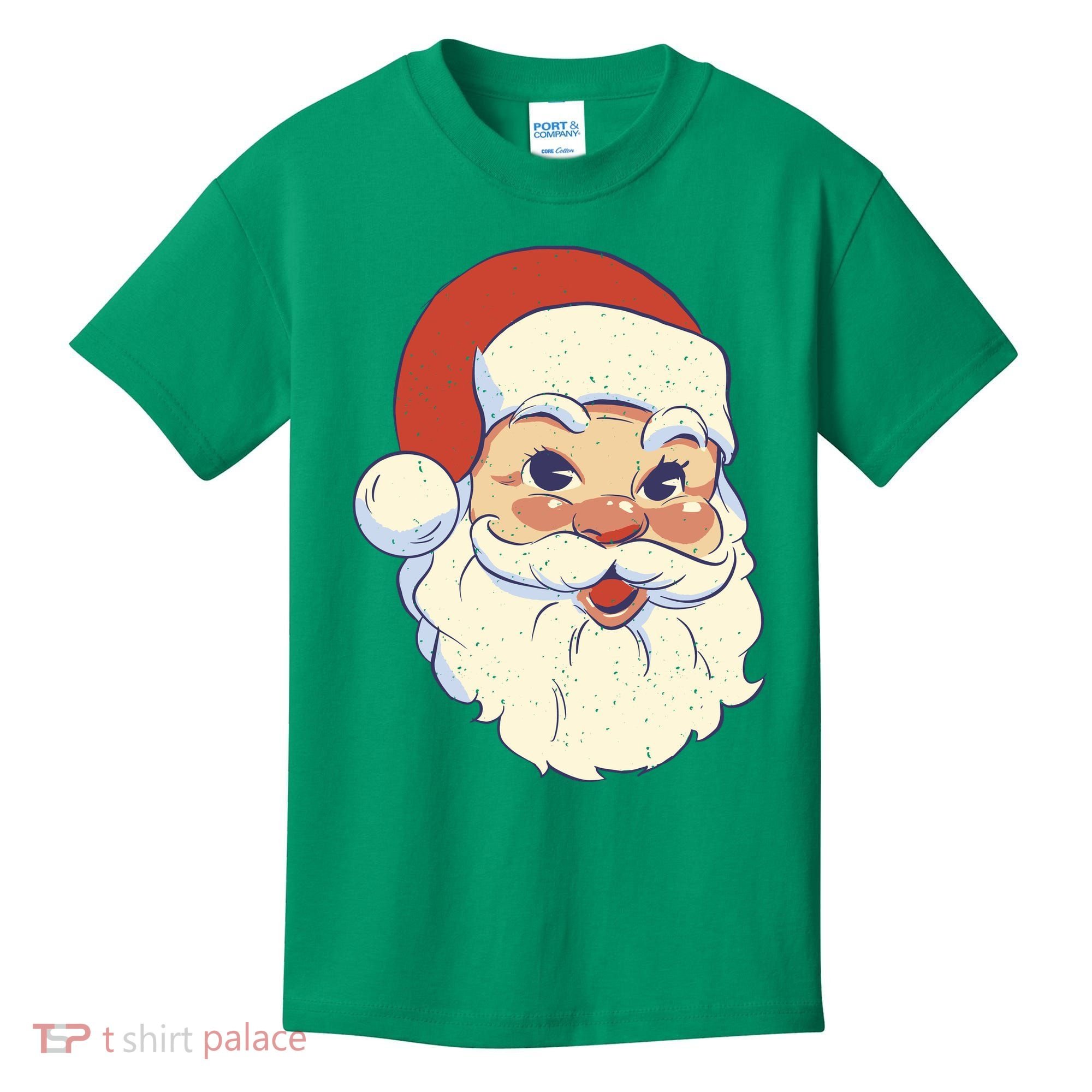 Cute Retro Santa Claus Holiday Kids T-Shirt