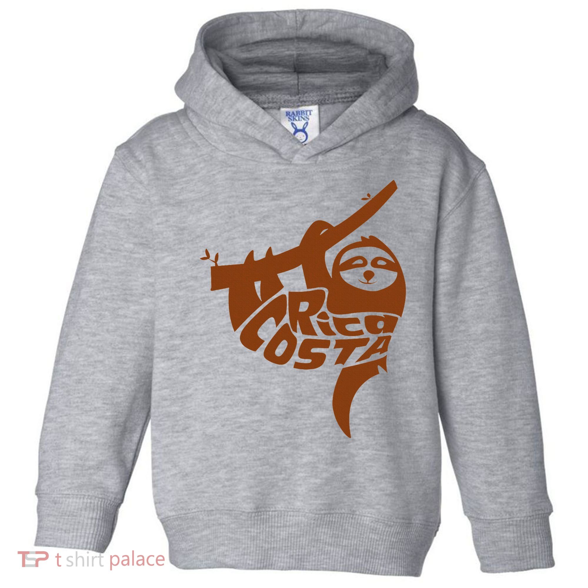 Costa Rica Sloth Word Art Funny Animal Toddler Hoodie