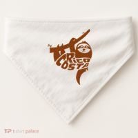 Costa Rica Sloth Word Art Funny Animal USA-Made Doggie Bandana thumb 0