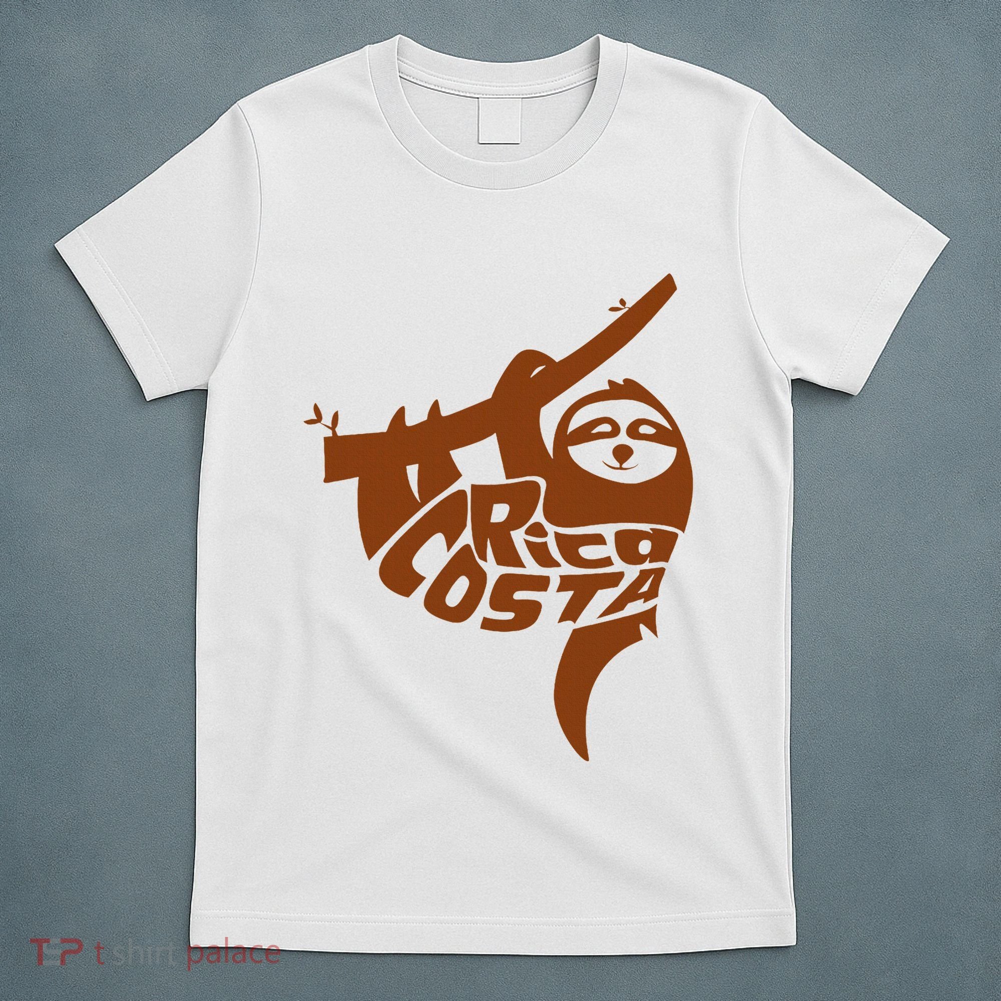 Costa Rica Sloth Word Art Funny Animal T-Shirt