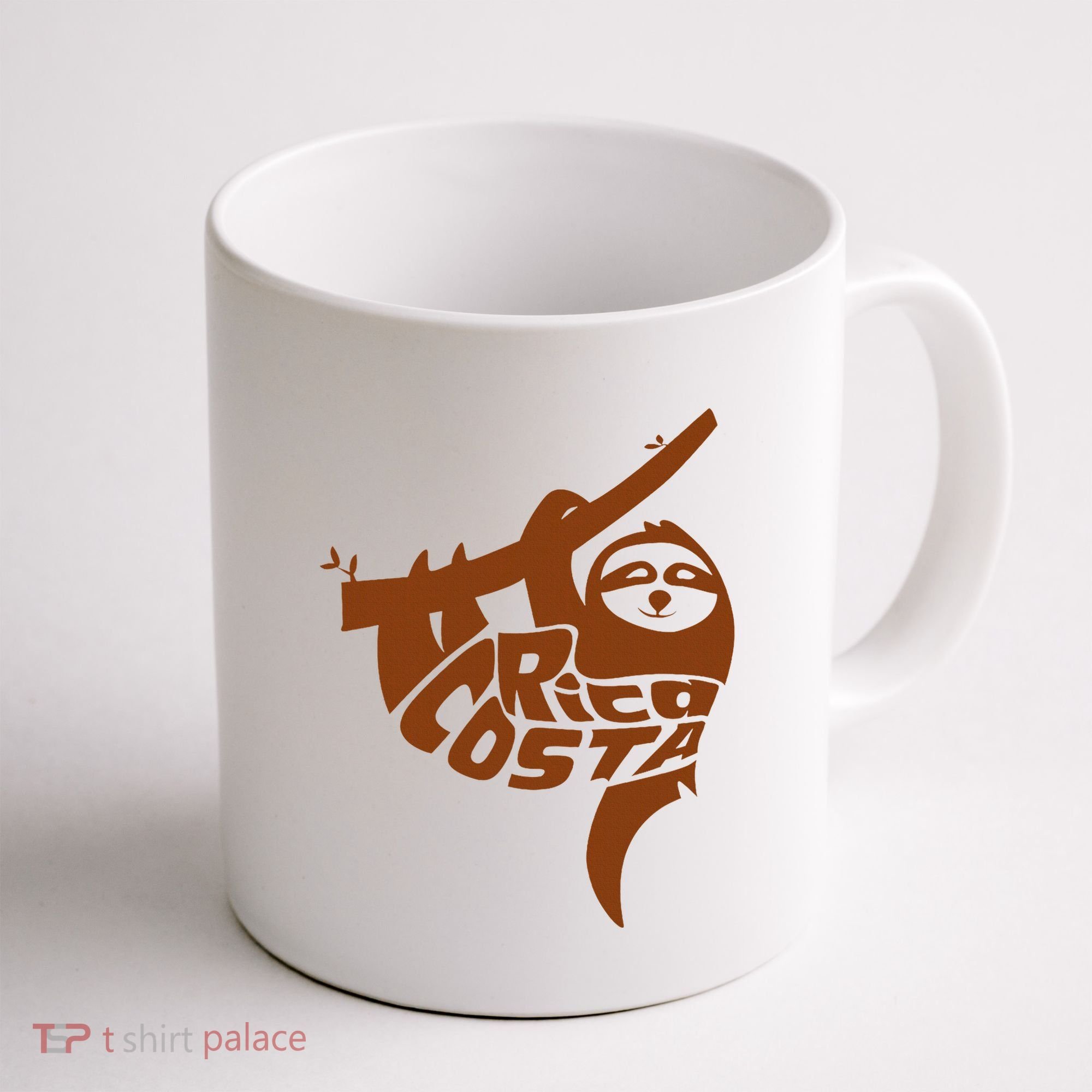 Costa Rica Sloth Word Art Funny Animal Coffee Mug