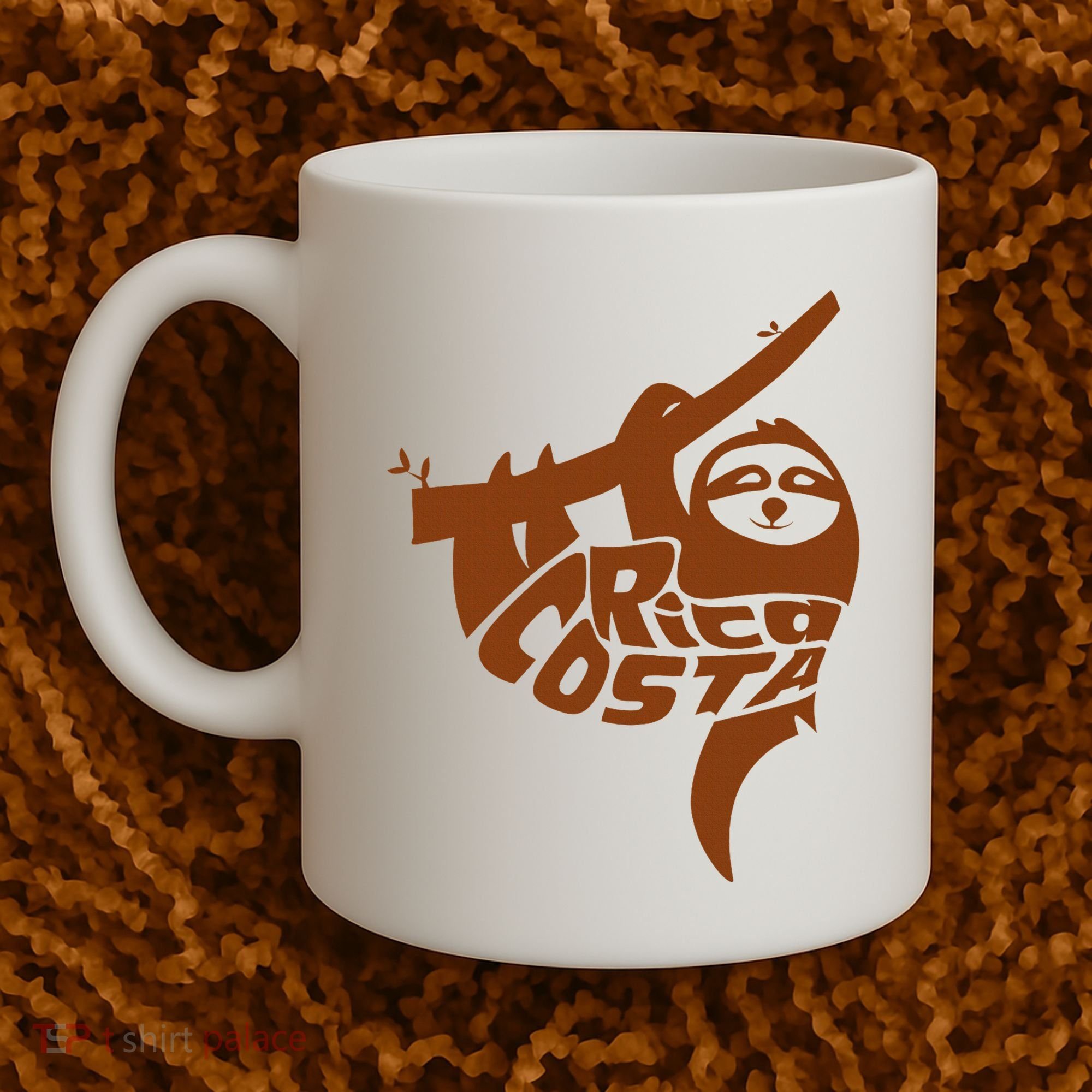 Costa Rica Sloth Word Art Funny Animal Coffee Mug