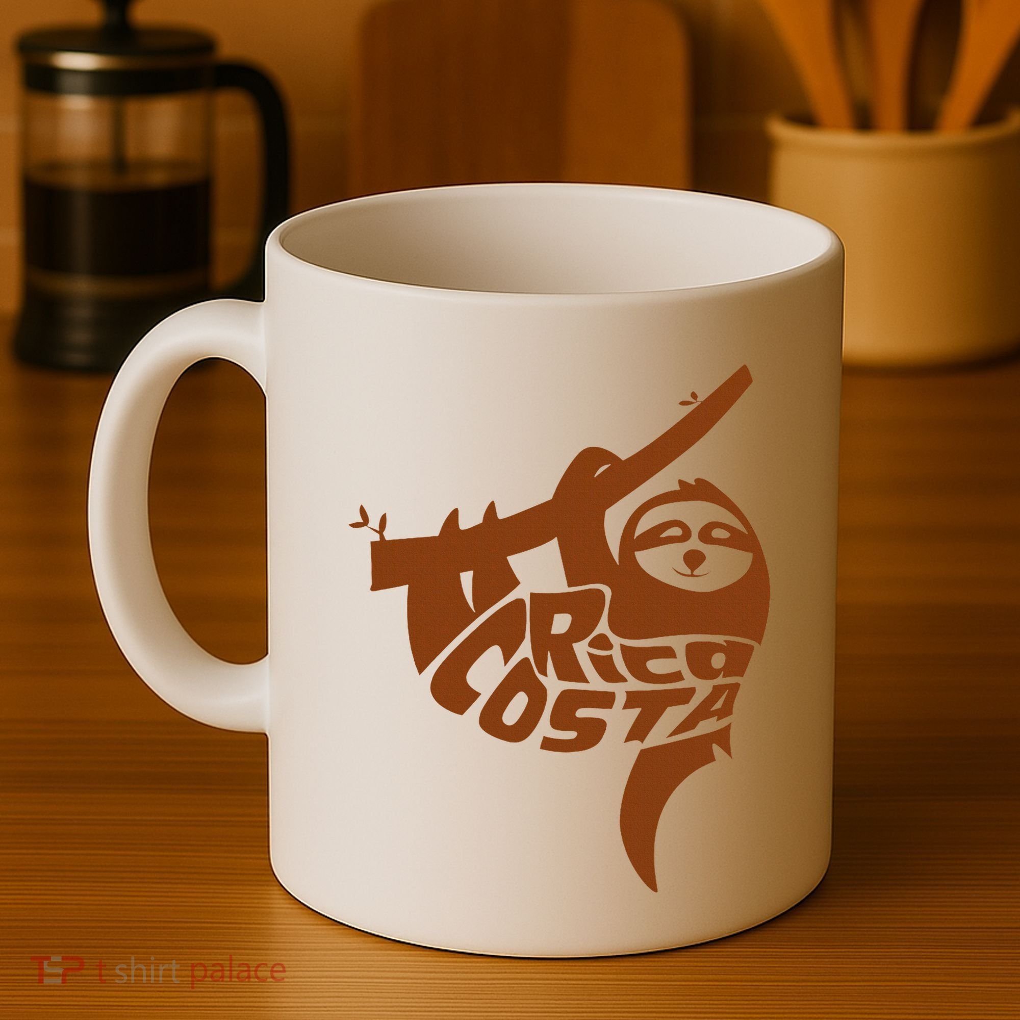 Costa Rica Sloth Word Art Funny Animal Coffee Mug