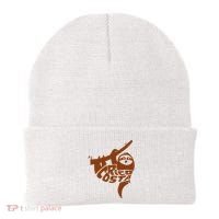 Costa Rica Sloth Word Art Funny Animal Beanie thumb 0