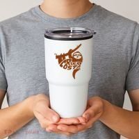 Costa Rica Sloth Word Art Funny Animal Tumbler thumb 2