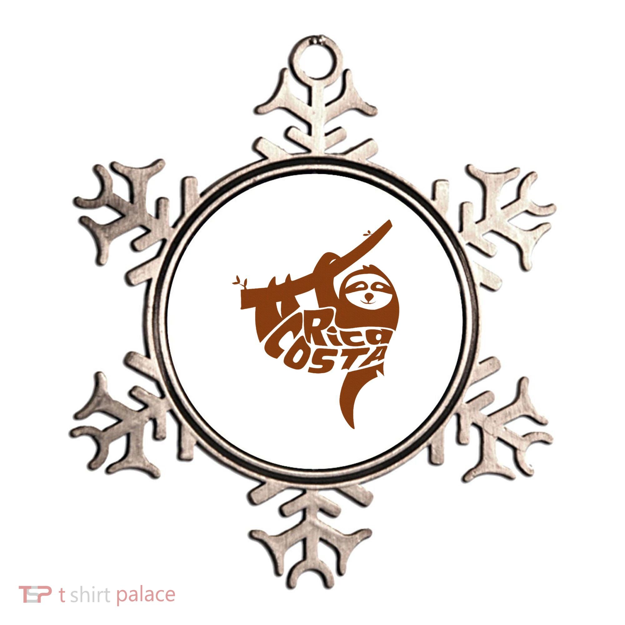 Costa Rica Sloth Word Art Funny Animal Ornament