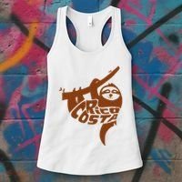 Costa Rica Sloth Word Art Funny Animal Women's Tank Top thumb 3
