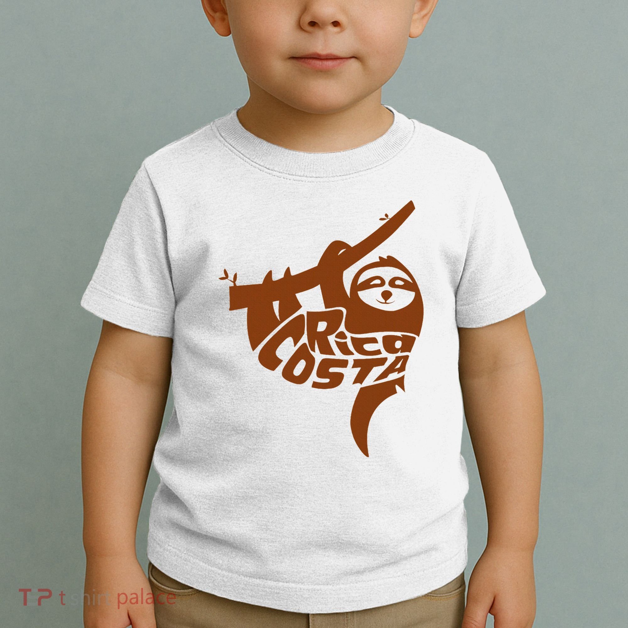 Costa Rica Sloth Word Art Funny Animal Toddler T-Shirt